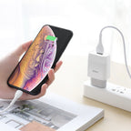 Wall charger “C72A Glorious” EU plug single USB set with cable