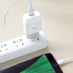 Wall charger “C72A Glorious” EU plug single USB set with cable