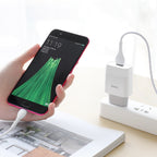 Wall charger “C72A Glorious” EU plug single USB set with cable