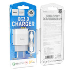 Wall charger “C72Q Glorious” QC3.0 EU plug set with cable