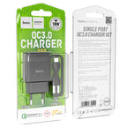Wall charger “C72Q Glorious” QC3.0 EU plug set with cable