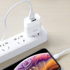 Wall charger “C73 Glorious” US plug dual USB set with cable