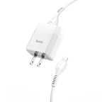 Wall charger “C73 Glorious” US plug dual USB set with cable
