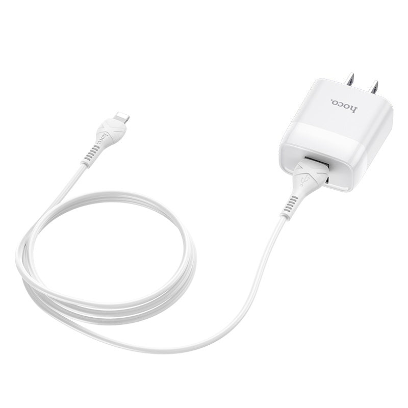 Wall charger “C73 Glorious” US plug dual USB set with cable