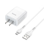Wall charger “C73 Glorious” US plug dual USB set with cable