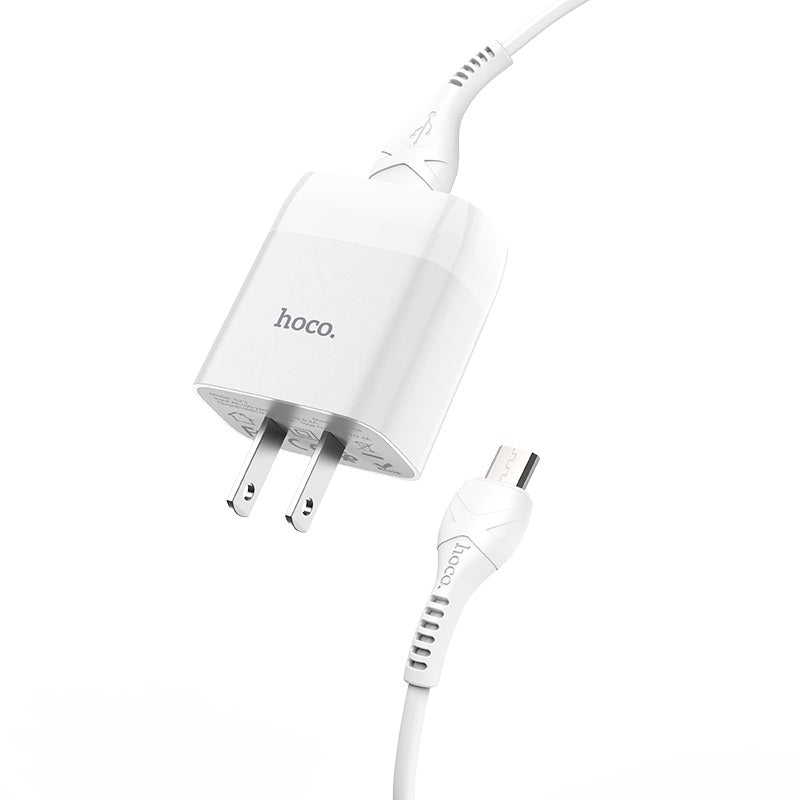 Wall charger “C73 Glorious” US plug dual USB set with cable