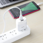 Wall charger “C73 Glorious” US plug dual USB set with cable