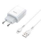 Wall charger “C73A Glorious” EU plug dual USB set with cable