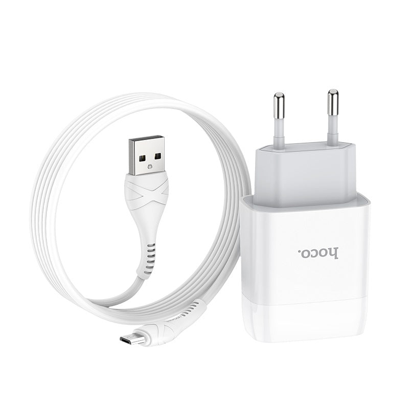Wall charger “C73A Glorious” EU plug dual USB set with cable