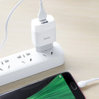 Wall charger “C73A Glorious” EU plug dual USB set with cable