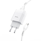 Wall charger “C73A Glorious” EU plug dual USB set with cable