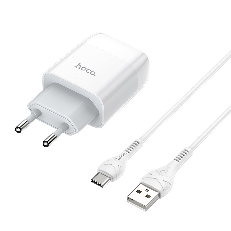 Wall charger “C73A Glorious” EU plug dual USB set with cable