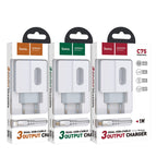 Wall charger “C75 Imperious” dual USB port EU with built-in wire