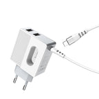 Wall charger “C75 Imperious” dual USB port EU with built-in wire