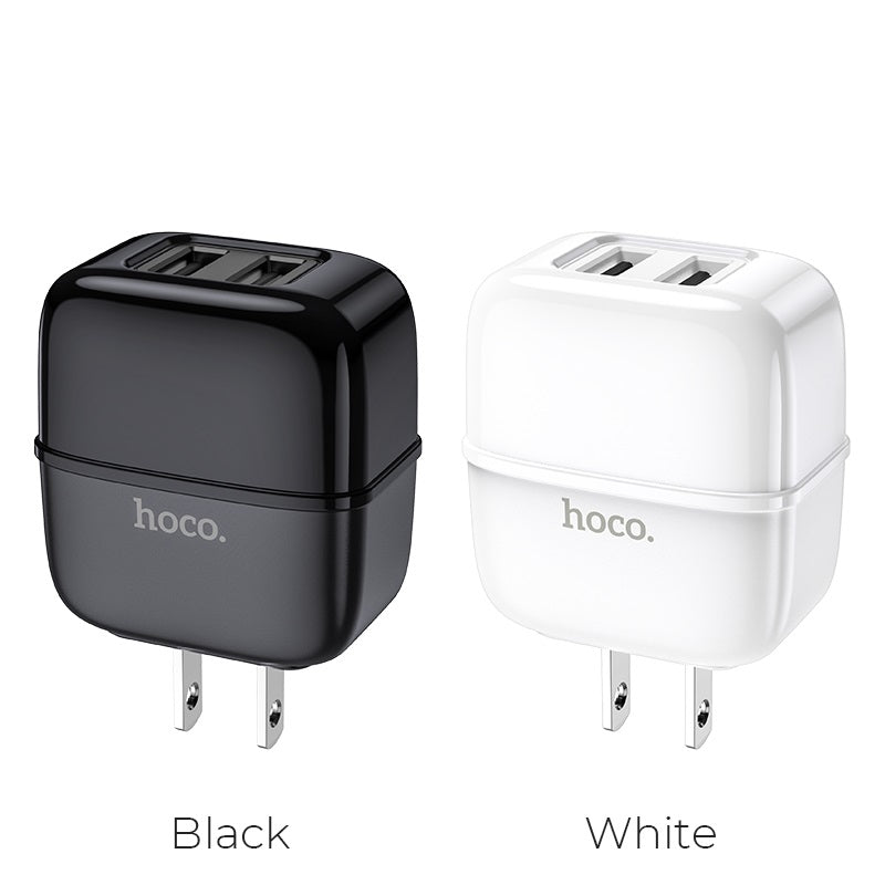 Wall charger “C77 Highway” dual port charger US plug set with cable