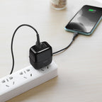 Wall charger “C77 Highway” dual port charger US plug set with cable