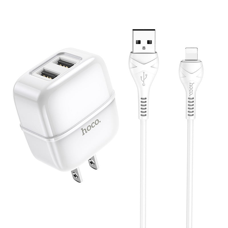 Wall charger “C77 Highway” dual port charger US plug set with cable