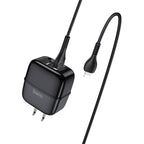 Wall charger “C77 Highway” dual port charger US plug set with cable