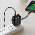 Wall charger “C77 Highway” dual port charger US plug set with cable