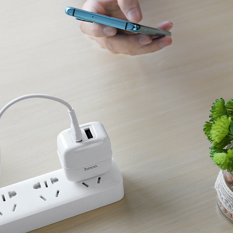 Wall charger “C77 Highway” dual port charger US plug set with cable