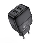 Wall charger “C77A Highway” dual port charger EU plug set with cable