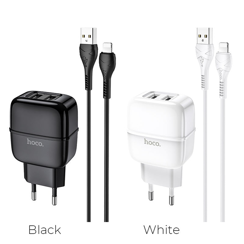Wall charger “C77A Highway” dual port charger EU plug set with cable
