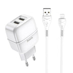 Wall charger “C77A Highway” dual port charger EU plug set with cable