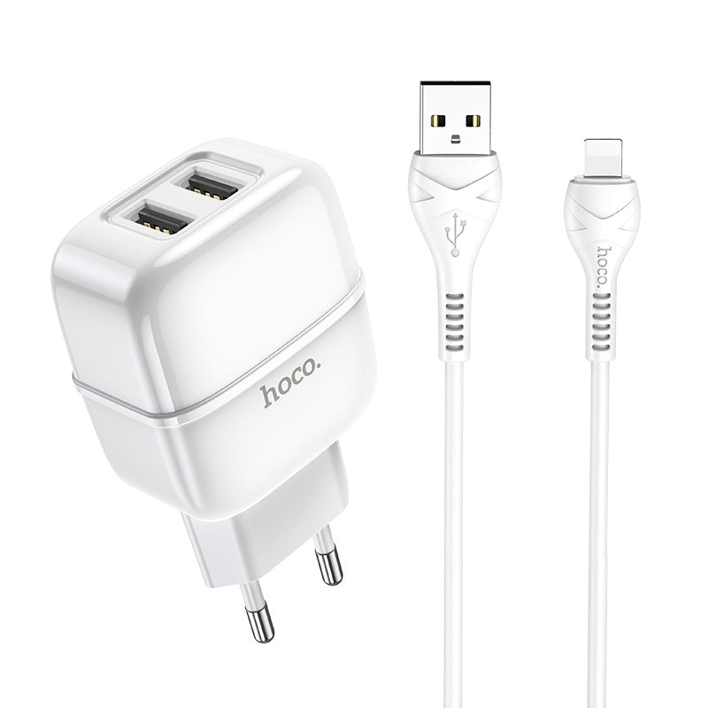 Wall charger “C77A Highway” dual port charger EU plug set with cable