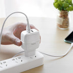 Wall charger “C77A Highway” dual port charger EU plug set with cable