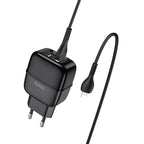 Wall charger “C77A Highway” dual port charger EU plug set with cable
