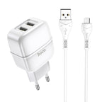 Wall charger “C77A Highway” dual port charger EU plug set with cable