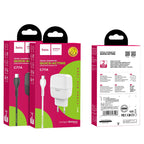Wall charger “C77A Highway” dual port charger EU plug set with cable