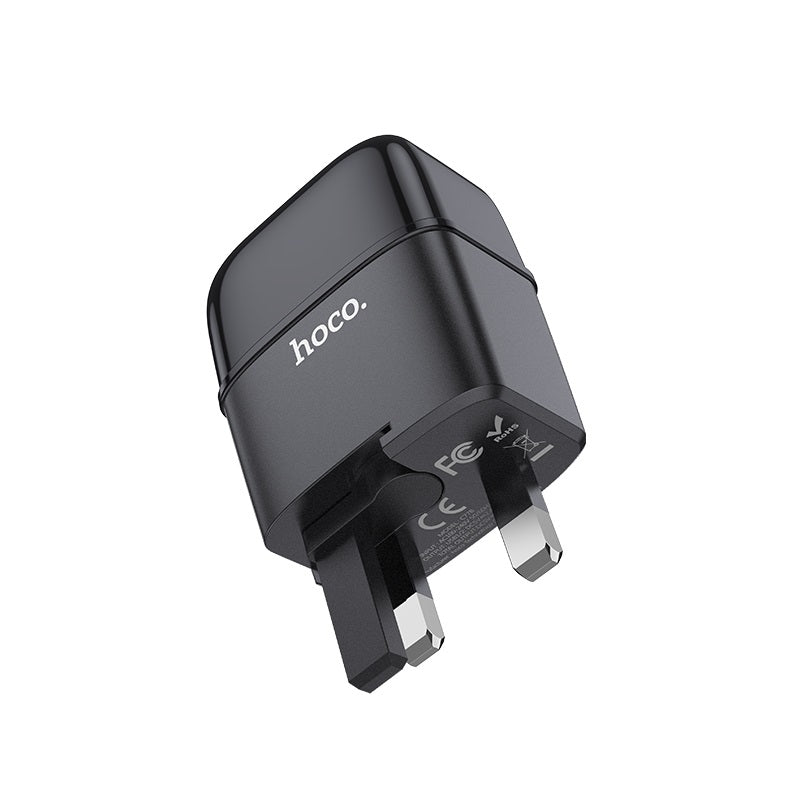 Wall charger “C77B Highway” dual port charger UK plug set with cable