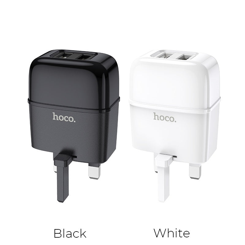 Wall charger “C77B Highway” dual port charger UK plug set with cable