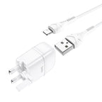 Wall charger “C77B Highway” dual port charger UK plug set with cable