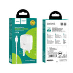 Wall charger “C77B Highway” dual port charger UK plug set with cable