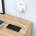 Wall charger “C77B Highway” dual port charger UK plug set with cable