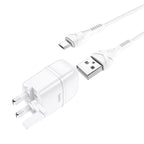 Wall charger “C77B Highway” dual port charger UK plug set with cable