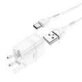 Wall charger “C77B Highway” dual port charger UK plug set with cable