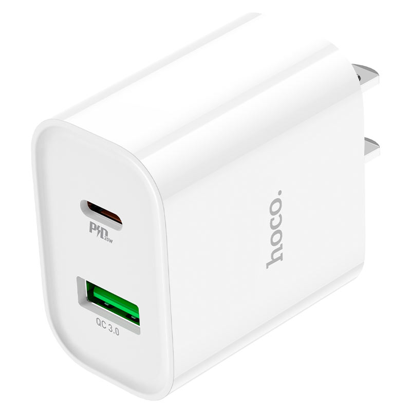 Wall charger “C80 Plus Rapido” PD + QC3.0 US set with cable