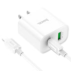 Wall charger “C80 Plus Rapido” PD + QC3.0 US set with cable