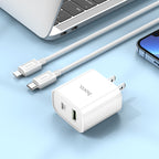 Wall charger “C80 Plus Rapido” PD + QC3.0 US set with cable