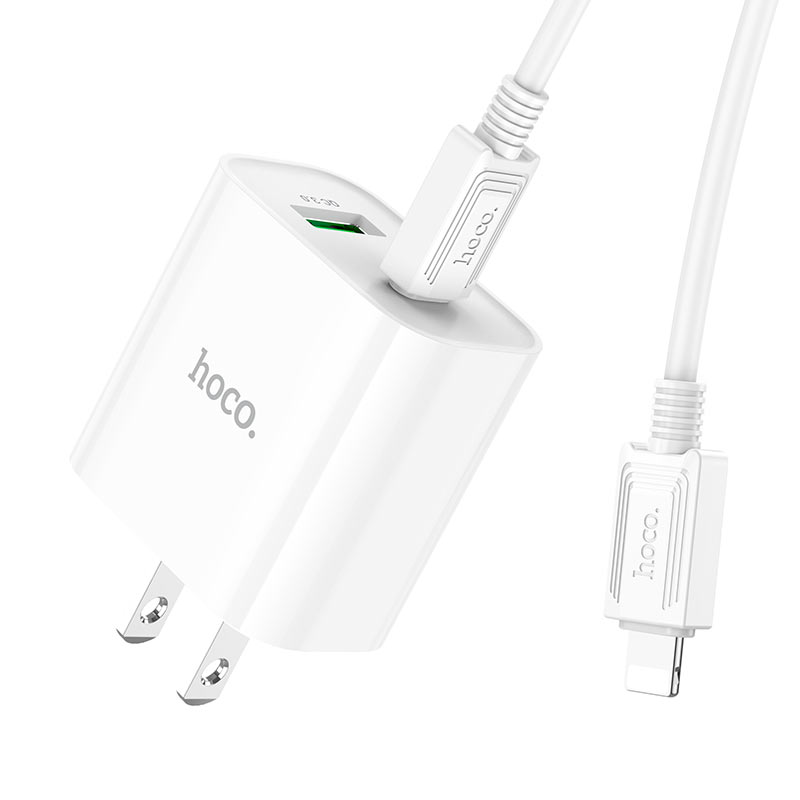 Wall charger “C80 Plus Rapido” PD + QC3.0 US set with cable