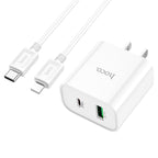 Wall charger “C80 Plus Rapido” PD + QC3.0 US set with cable