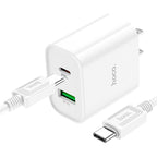 Wall charger “C80 Plus Rapido” PD + QC3.0 US set with cable
