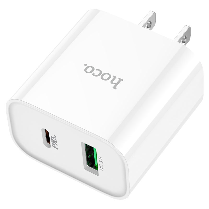Wall charger “C80 Plus Rapido” PD + QC3.0 US set with cable