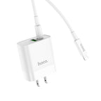 Wall charger “C80 Rapido” PD + QC3.0 US plug set with cable