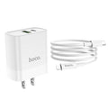 Wall charger “C80 Rapido” PD + QC3.0 US plug set with cable