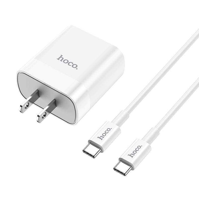 Wall charger “C80 Rapido” PD + QC3.0 US plug set with cable
