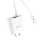 Wall charger “C80 Rapido” PD + QC3.0 US plug set with cable